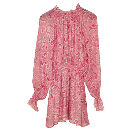 Msgm Dress Silk in Pink