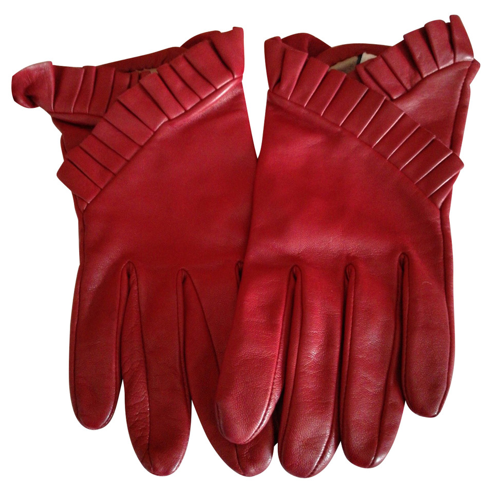 Furla Lederen handschoenen in rood