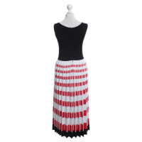 Fendi Kleid in Schwarz/Weiß/Rot