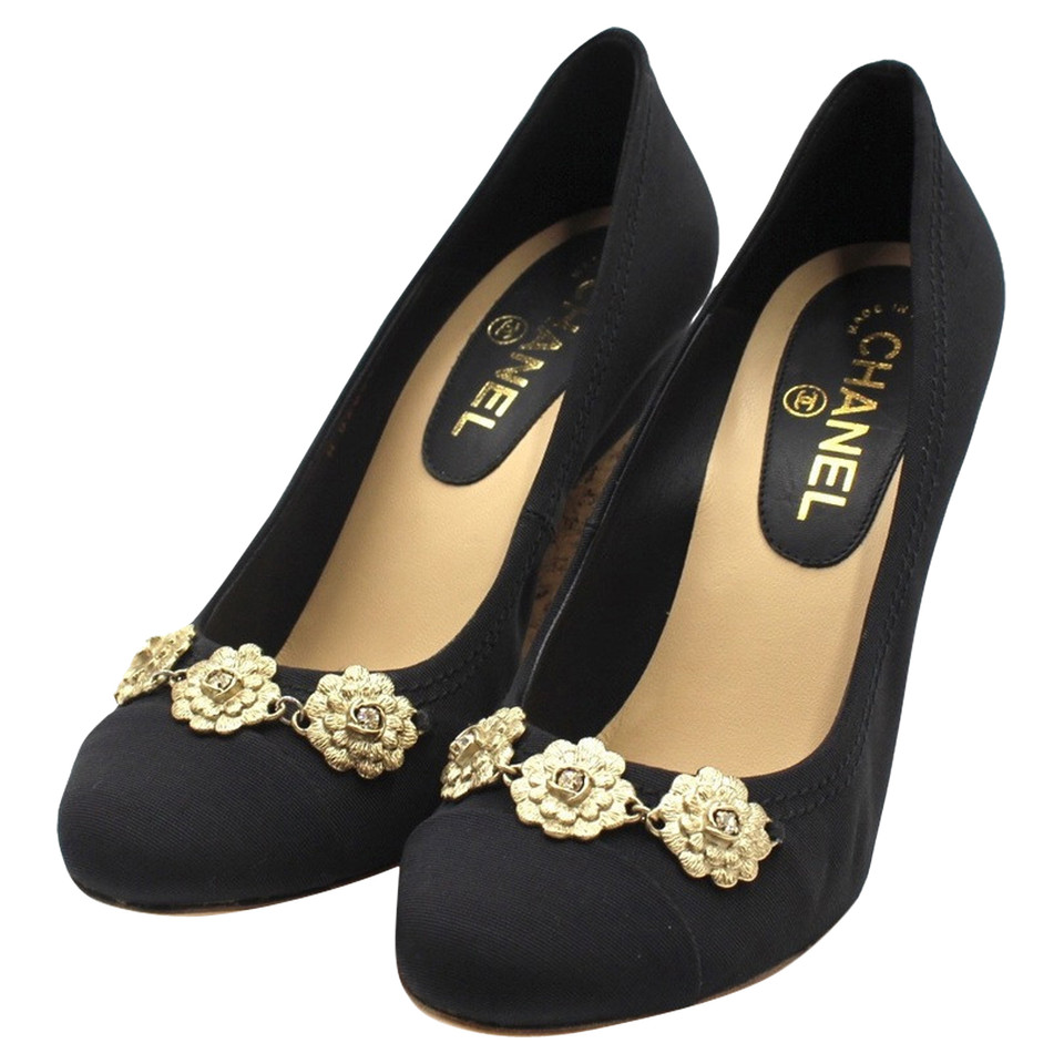 Chanel Pumps/Peeptoes en Daim en Noir