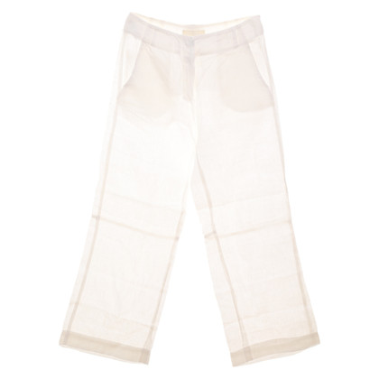 Max Mara Paire de Pantalon en Lin en Blanc