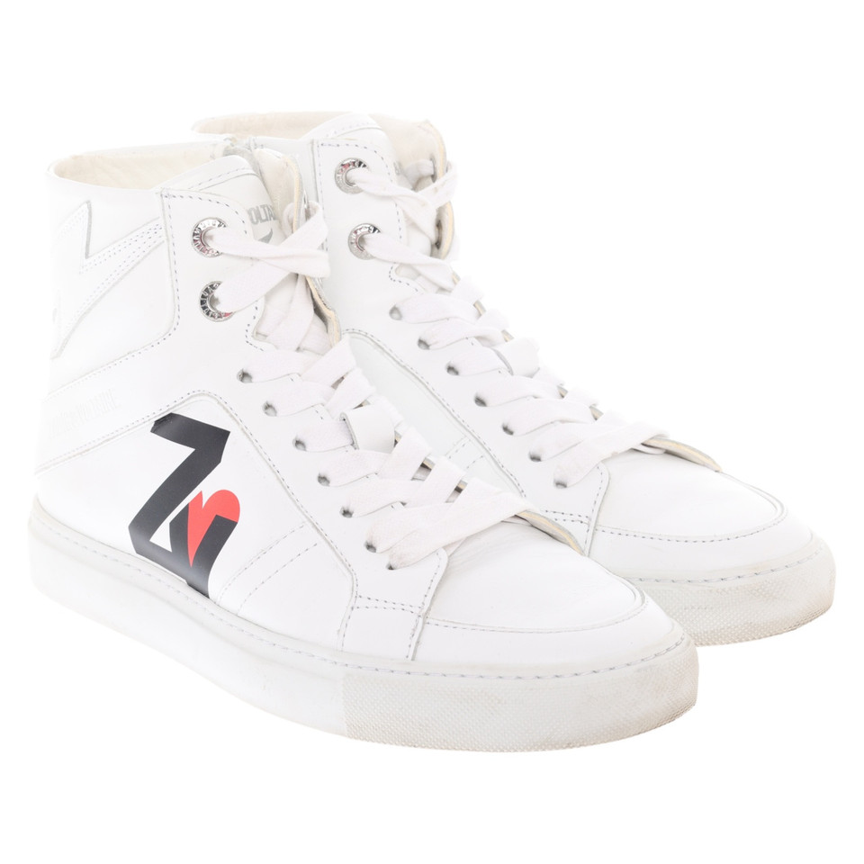 Zadig & Voltaire Chaussures de sport en Cuir en Blanc