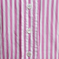 Van Laack Bluse mit Streifenmuster in Pink/Weiß