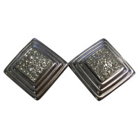 Christian Dior Vintage ear clips with rhinestones