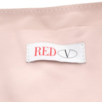 Red (V) Shopper in Pelle