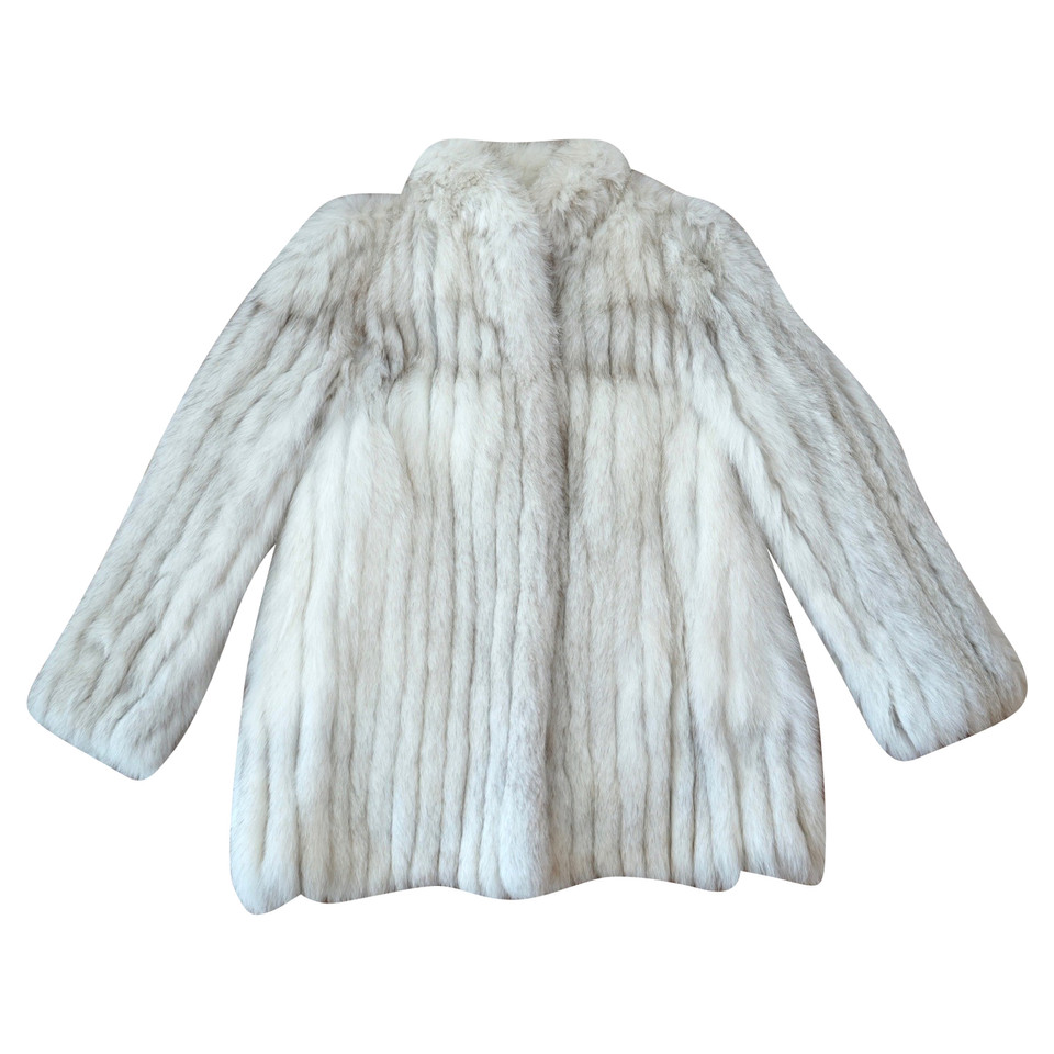 Andere Marke Jacke/Mantel aus Pelz in Weiß