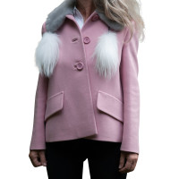 Miu Miu Jacket/Coat Wool in Pink
