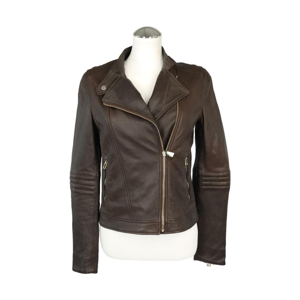 Trussardi Jacket/Coat Leather in Brown