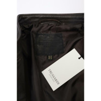 Trussardi Jacke/Mantel aus Leder in Braun