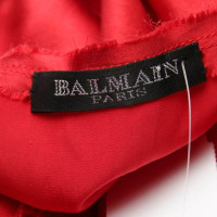 Balmain Kleid aus Seide in Rot