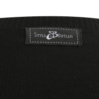 Style Butler Strickjacke mit Leder-Einsätzen