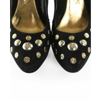 Alexander McQueen Sandali in Pelle scamosciata in Nero