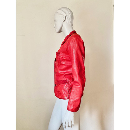 Giorgio Brato Jacke/Mantel aus Leder in Rot
