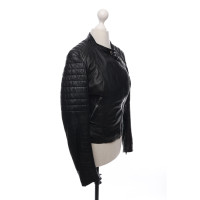 Muubaa Jacke/Mantel aus Leder in Schwarz