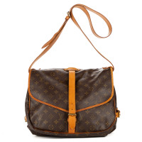 Louis Vuitton Borsetta in Tela in Marrone