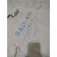 Balmain Vestito in Cotone in Bianco