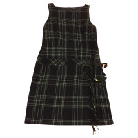 Max & Co Plaid dress with leather detail