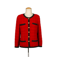 Chanel Jacke/Mantel aus Wolle in Rot