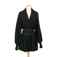 Chanel Jacket/Coat Wool in Black