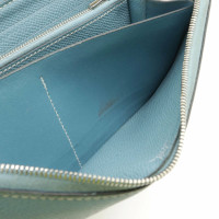 Hermès Azap Classique Wallet en Cuir en Bleu