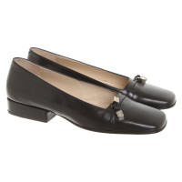 Louis Vuitton Slippers/Ballerina's Leer in Zwart