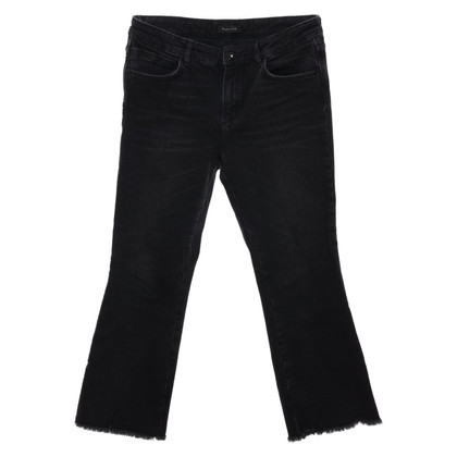 Massimo Dutti Jeans Katoen in Zwart