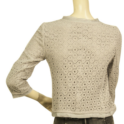 Armani Collezioni Jacke/Mantel aus Baumwolle in Grau
