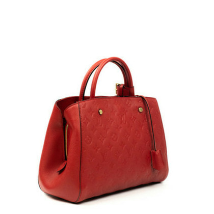 Louis Vuitton Montaigne MM33 in Pelle in Rosso