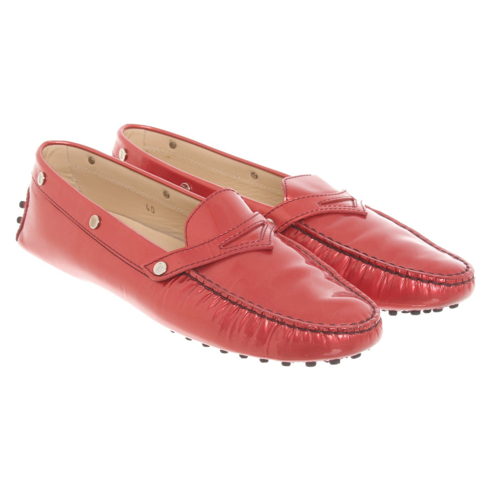 Tod's Slippers/Ballerinas Patent leather in Red