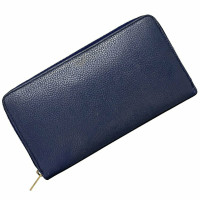 Céline Wallet Zip Arround Leather in Blue