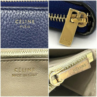 Céline Wallet Zip Arround Leather in Blue