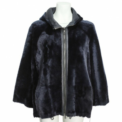 Brunello Cucinelli Jacket/Coat Fur in Blue