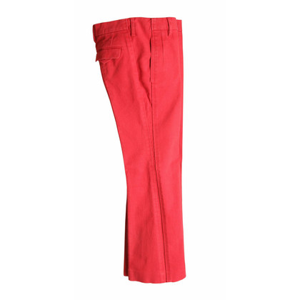 Prada Paire de Pantalon en Coton en Rouge