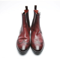 Santoni Ankle boots Leather in Red