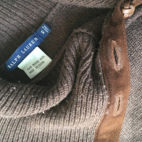 Ralph Lauren Merino sweater met lederen details