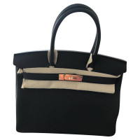 Hermès Birkin Bag 30 aus Leder in Schwarz