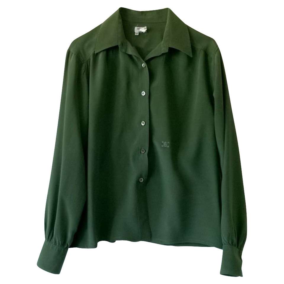 Céline Silk blouse in green