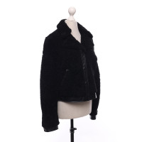 All Saints Jacket/Coat Fur in Black