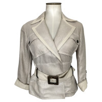 Mugler Blazer aus Leinen in Beige