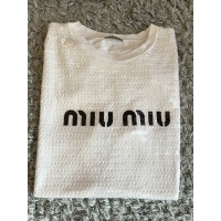 Miu Miu Strick aus Baumwolle in Weiß