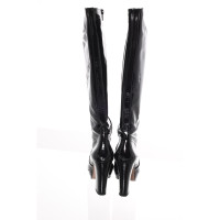 Pura Lopez Boots Patent leather in Black