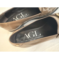 Agl Sandals Leather in Ochre