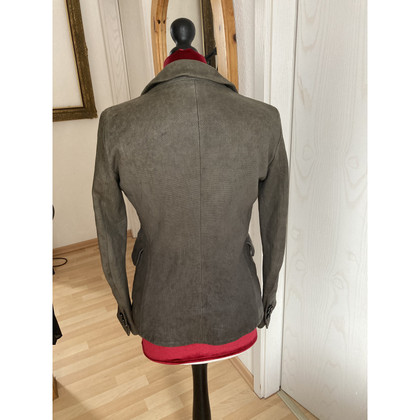 Emporio Armani Jacke/Mantel aus Leder in Khaki