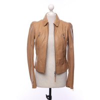 Set Veste/Manteau en Cuir en Ocre