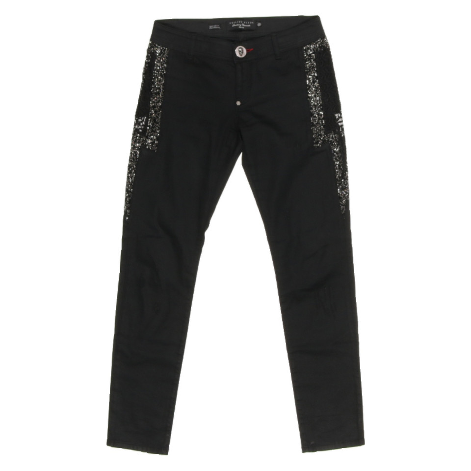 Philipp Plein Jeans in Cotone in Nero