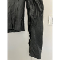 Givenchy Jacke/Mantel aus Leder in Schwarz