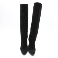 Manolo Blahnik Boots Leather in Black