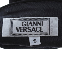 Versace Veloursleder-Handschuhe in Schwarz
