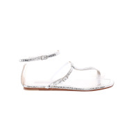 Agl Sandals Leather in Silvery