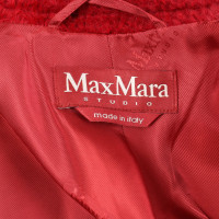 Max Mara Veste/Manteau en Laine en Rouge